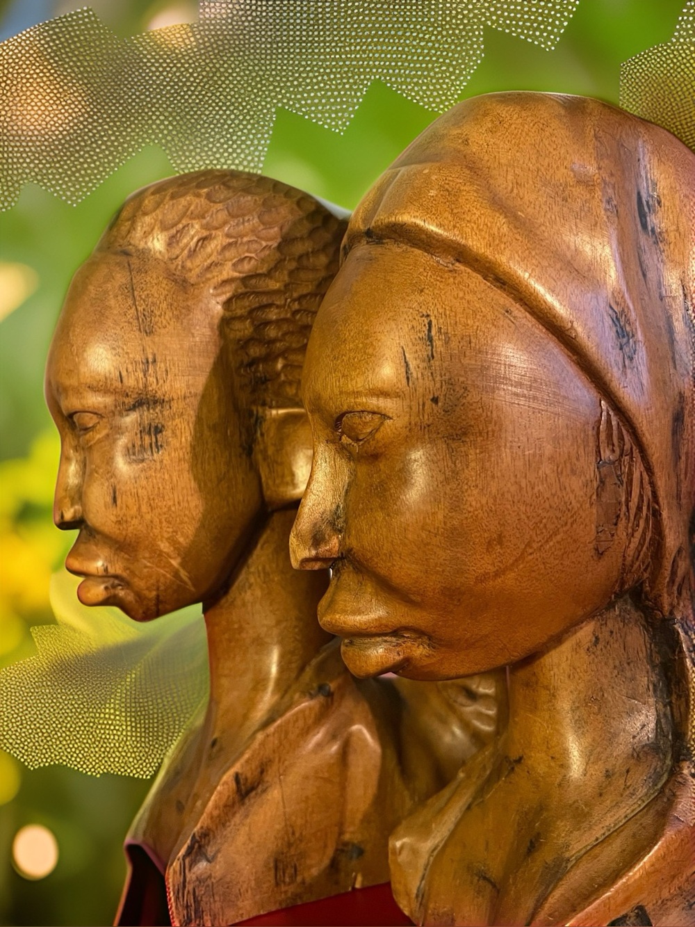 Tribal Ethnic Profile Busts Book-Ends - Picture 3 of 5